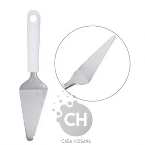 Espátula de Bolo de Inox com cabo plástico branco 27cm